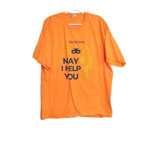 Albany State University "How May I Help You?" Orange T-Shirt 2XL Soft Cotton Cre